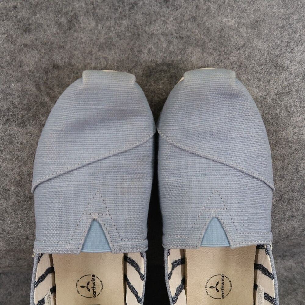 Toms Shoes Women 9.5 Flat Loafer Slip On Earthwise Comfort Casual Blue Lifestyle - Picture 8 of 15